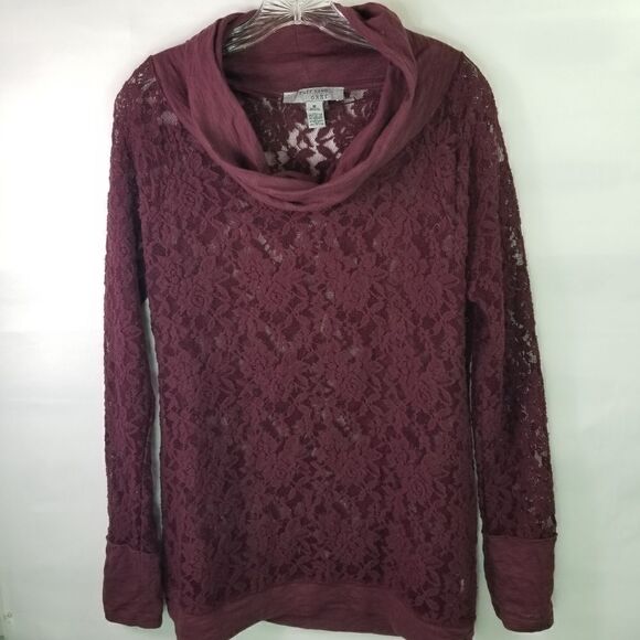 Rough Hewn long Sleeve lace top. Size M - Picture 1 of 10